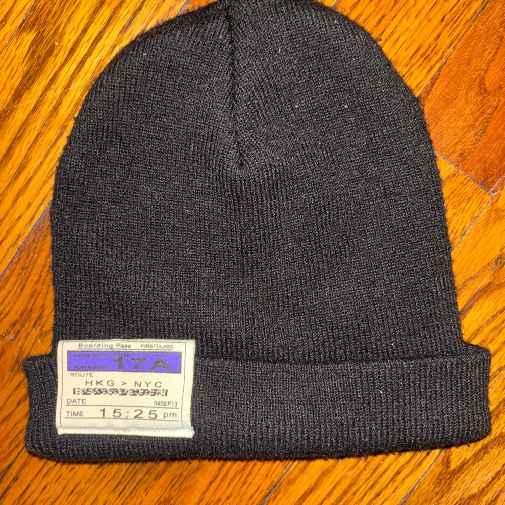 vintage black beanie